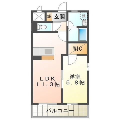 拡大写真:プレステージ千種 A棟 1階105の間取り