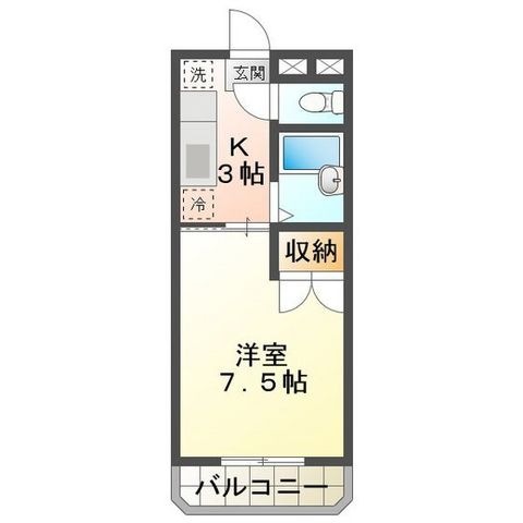 拡大写真：ピセスベルデ茂福 1階1Cの間取り