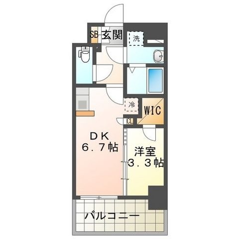 拡大写真：Ｓ‐ＲＥＳＩＤＥＮＣＥ四日市安島ａｌｏｇｇｉｏ 9階913の間取り
