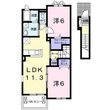 クローバー Aの間取図
