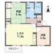 ウィンディKUSU B棟の間取図