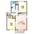 メープル・クロス・エガムロⅡの間取図