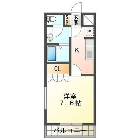 拡大写真:コスモ高原 2階205の間取り