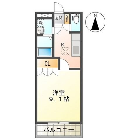 拡大写真:サンハイツ 1階106の間取り