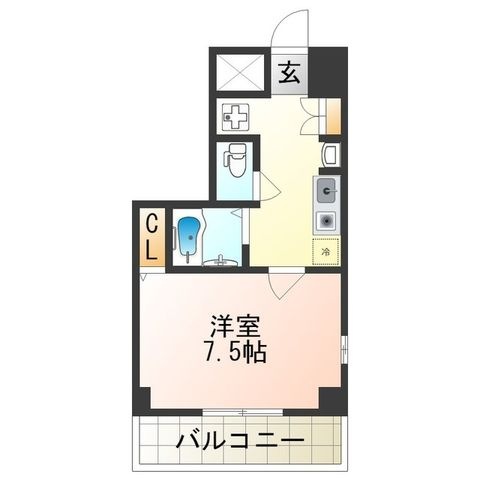 拡大写真:Mプラザ住吉公園弐番館 9階905の間取り