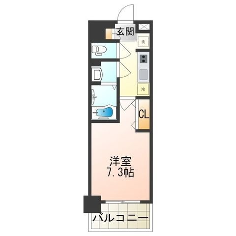 拡大写真:Luxe今里Ⅱ 10階1003の間取り