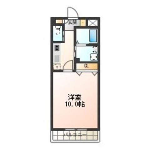 拡大写真:ルフランソレイユ 1階103の間取り