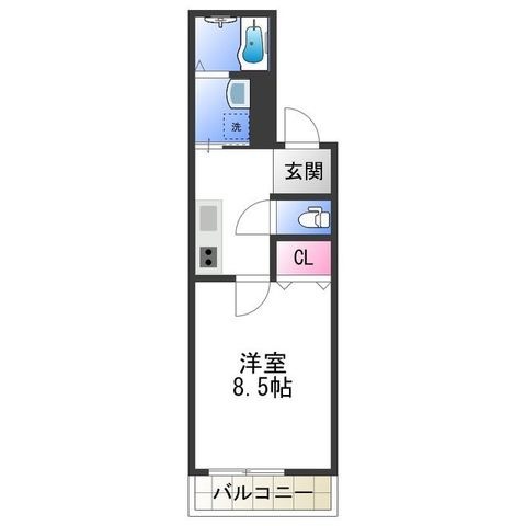 拡大写真:フジパレス住ノ江駅南Ⅴ番館 3階302の間取り