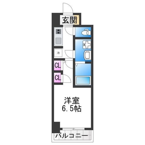 拡大写真:ES-Grande長居パークフロント 7階705の間取り
