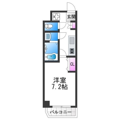 拡大写真:M-City天王寺 4階401の間取り