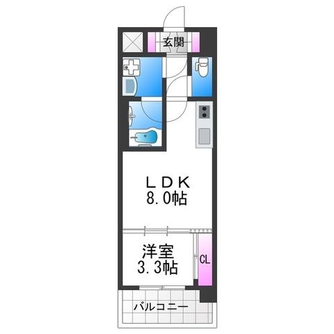 拡大写真:スプランディッドあびこ駅前DUE 15階1504の間取り