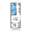 リアコート北田辺Ⅱの間取図