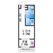 リアコート北田辺Ⅱの間取図