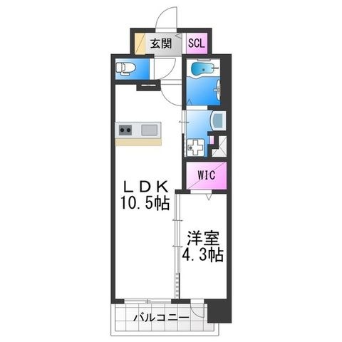 拡大写真:サザンネスト住ノ江駅前 2階203の間取り