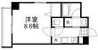 写真：月光　岡山市役所前 8階804の間取図