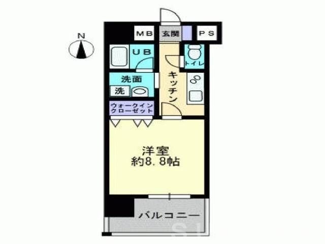 拡大写真:ハアラン高柳 2階206の間取り
