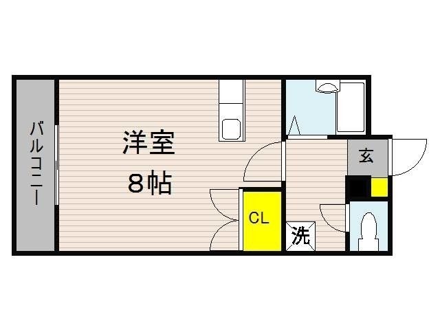 拡大写真:セントフォレスト北長瀬 7階701の間取り