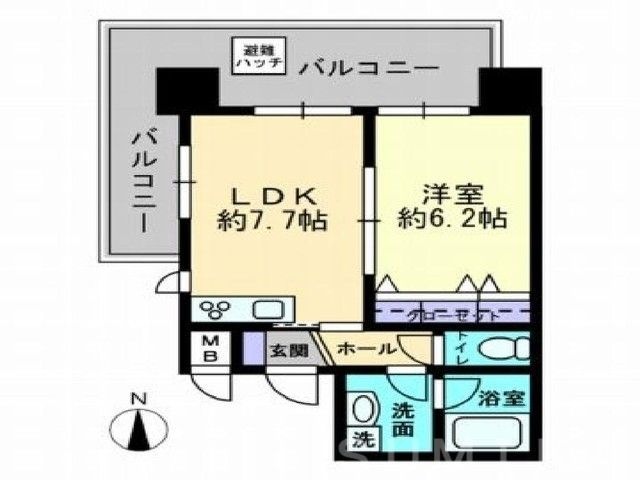 拡大写真:ハアラン高柳 6階601の間取り