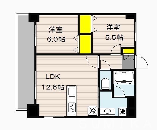 拡大写真:ピアホーム森下町 5階501の間取り