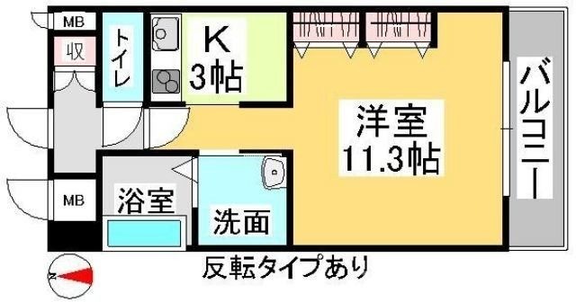 拡大写真:クレストシティ中井町 6階604の間取り