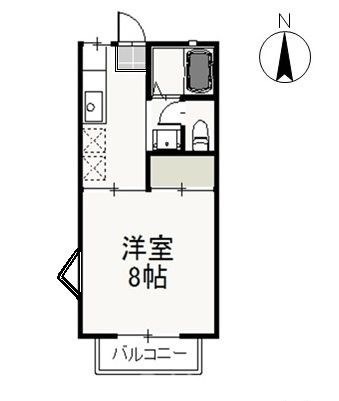 拡大写真:S.T.Villa TSUSHIMA B 1階105の間取り