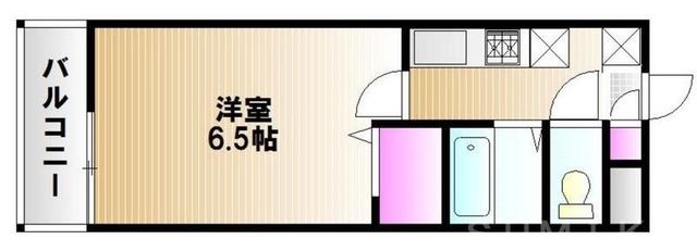 拡大写真:リベルテ広瀬町 1階102の間取り