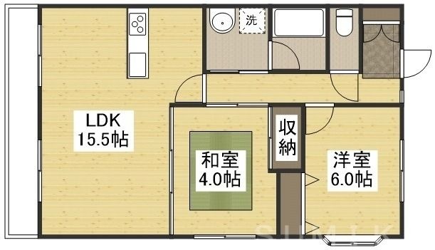 拡大写真:レジデンス泉 2階201の間取り