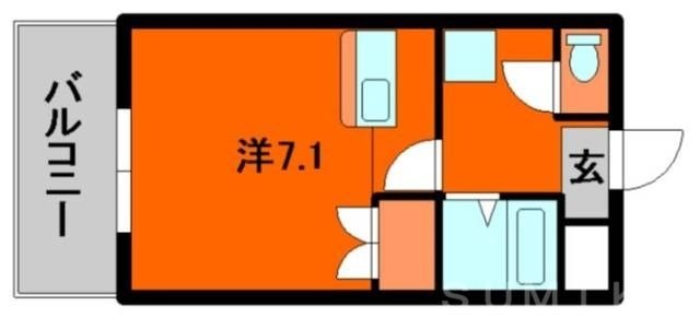 拡大写真:セントフォレスト北長瀬 7階706の間取り