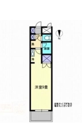 拡大写真:プランドール内山下 5階502の間取り