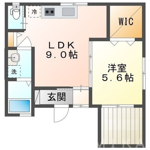 拡大写真：エフコーポ東山 2階201の間取り