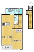 シェルメール庭瀬の間取図