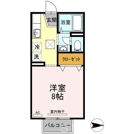 拡大写真:フローラル・コート 1階106の間取り