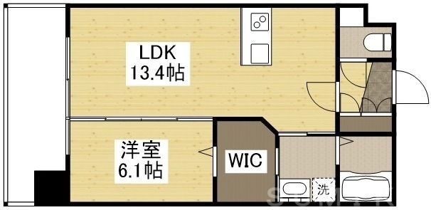 拡大写真:sin keruuxu tera 5階505の間取り