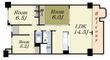 シティコーポ朝潮1号棟の間取図