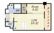 Louis Residence 弁天町の間取図