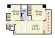 Louis Residence 弁天町の間取図