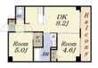 エステムコート難波WEST-SIDEⅡベイフレックスの間取図