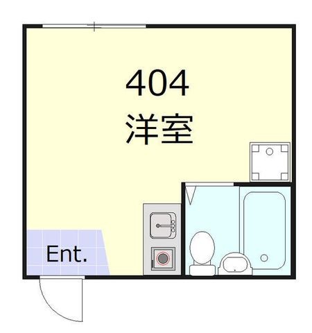 拡大写真:ウエストインパート13 4階40の間取り