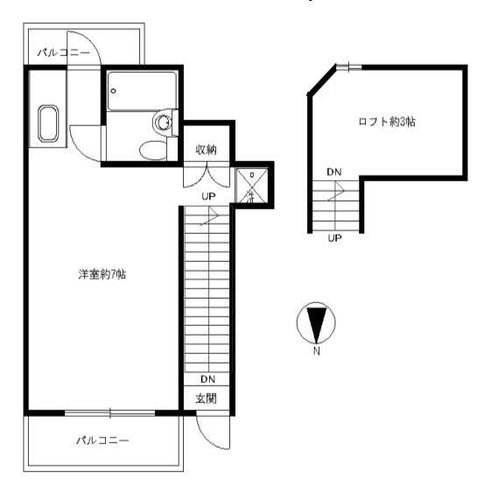 拡大写真:練馬区上石神井南町 Fの間取り