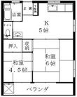 三ツ矢荘の間取図