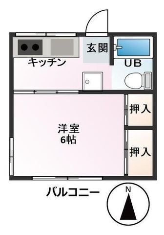 拡大写真:杉並区下高井戸1丁目 2階201の間取り