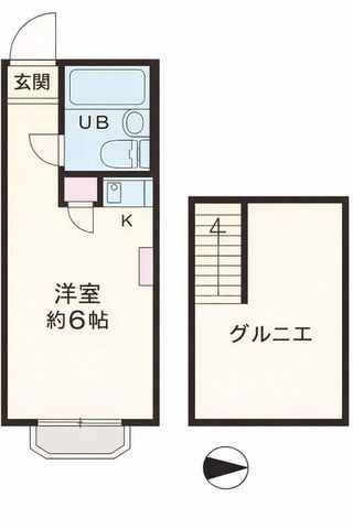 拡大写真:杉並区阿佐谷北4丁目 2階203の間取り