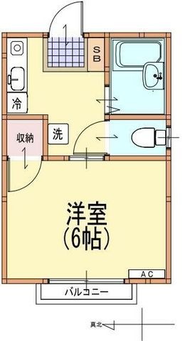 拡大写真:葛飾区高砂5丁目 2階203の間取り