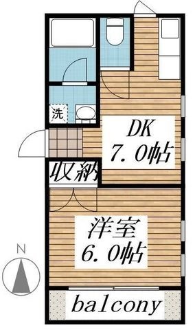 拡大写真:クレールメゾン 2階02の間取り