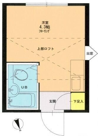 拡大写真：ハイテラス石川台A棟 2階201の間取り