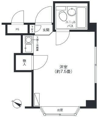 拡大写真:マメゾン東十条 2階202の間取り