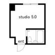 新宿区余丁町の間取図