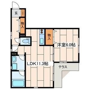 拡大写真:川崎市高津区諏訪3丁目 1階105の間取り