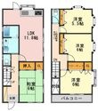 福田貸家 の間取図