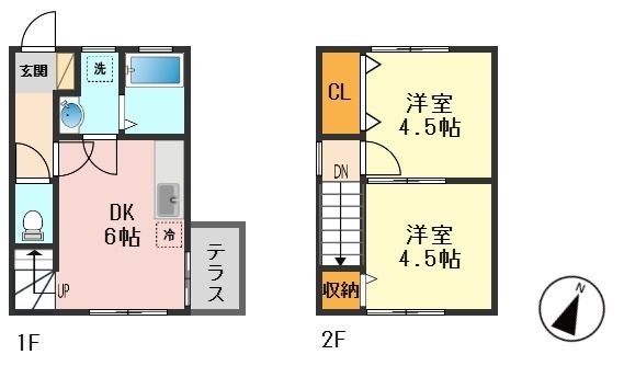 拡大写真:カーサフェリーチェ 1階1の間取り